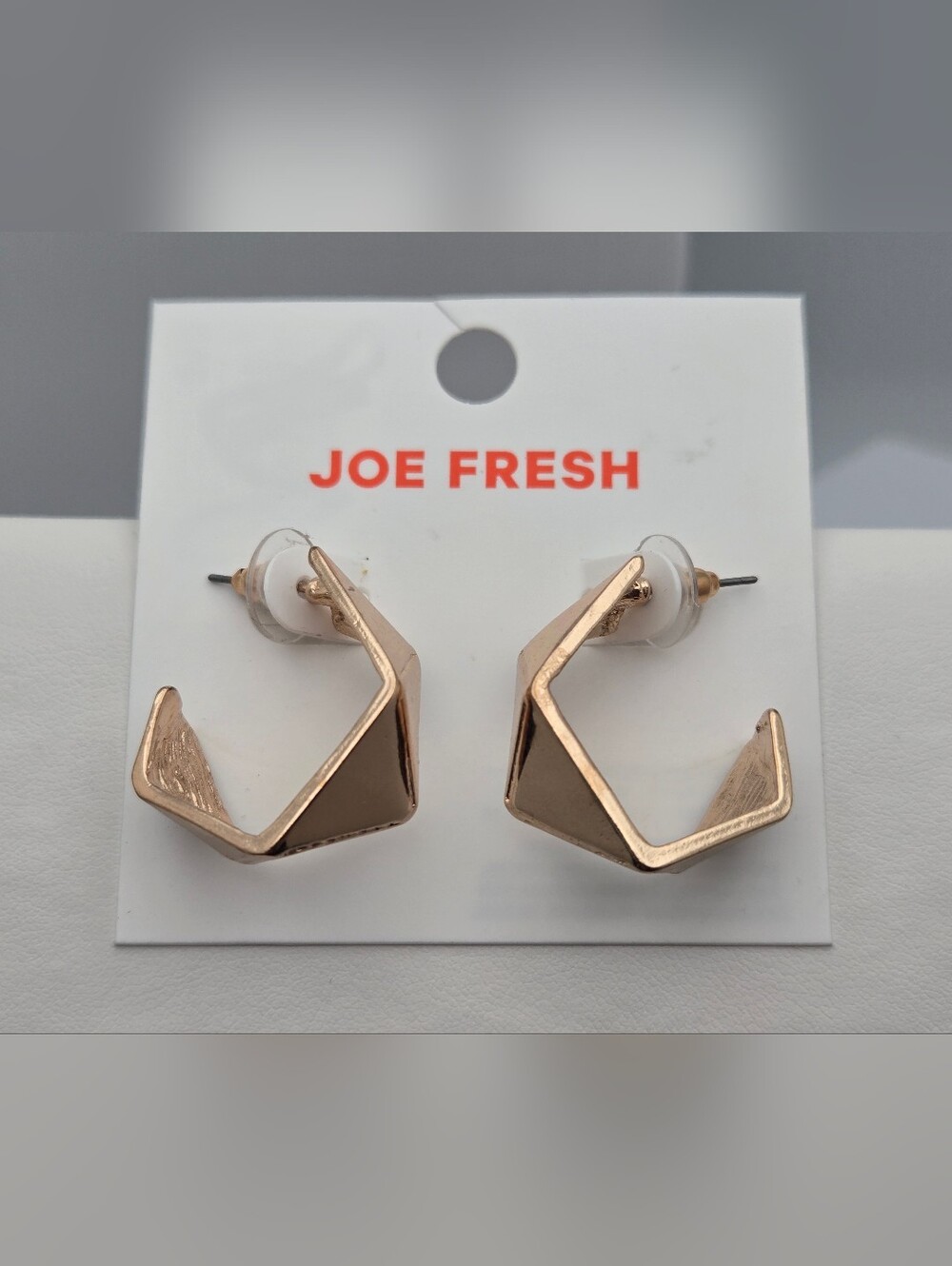 ✨2/$10✨ Gold Geometric Pentagon Hoop Earrings Chunky 1" New Joe Fresh
